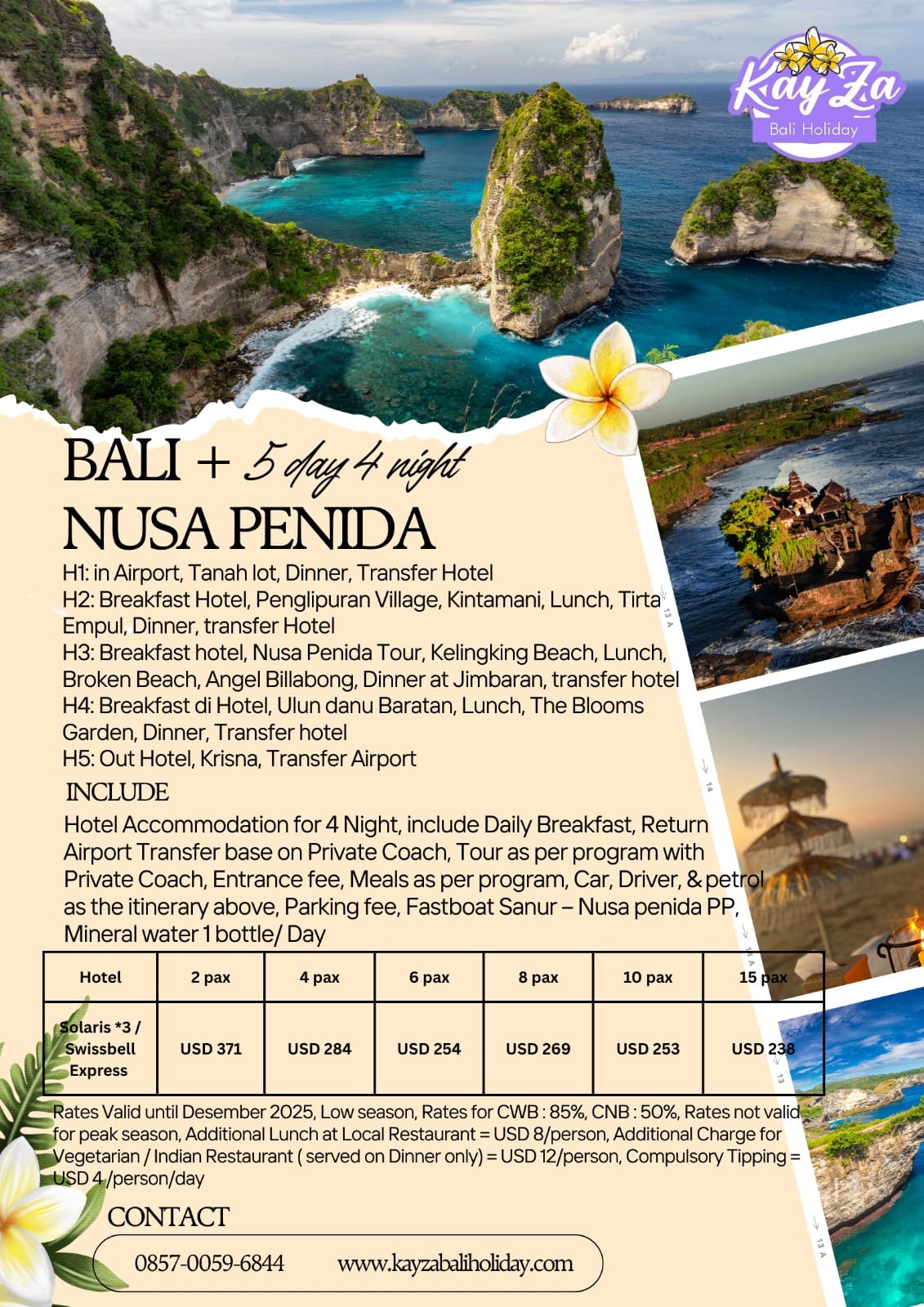5D 4N + Nusa Penida